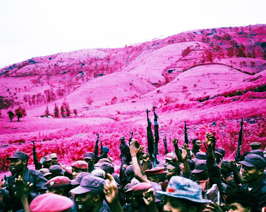 Infrared pink hills