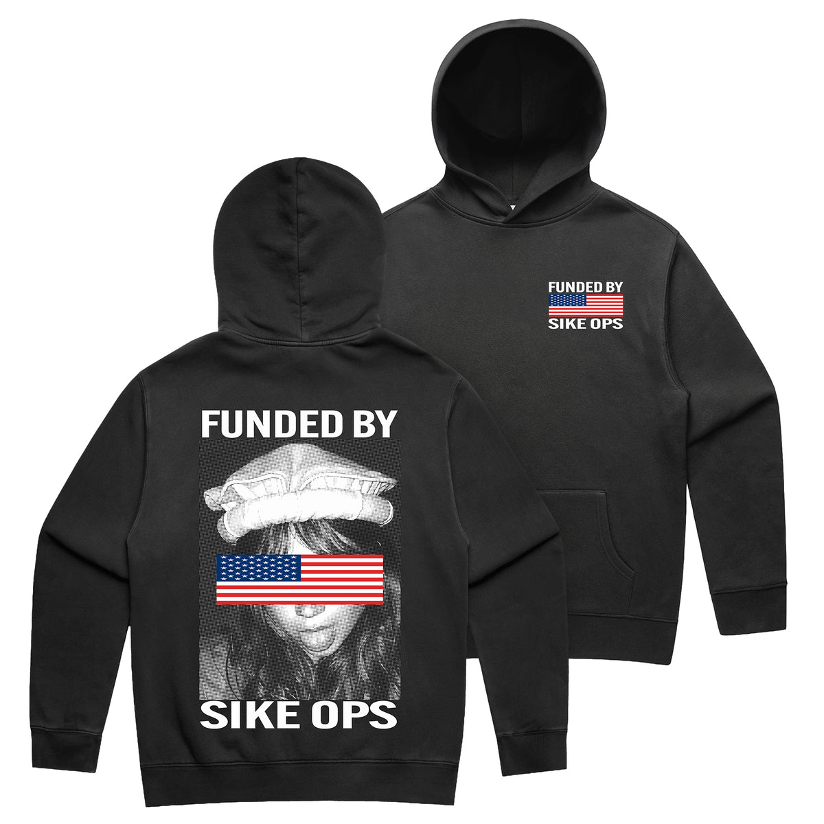 Funded By Faded Black Hoodie, Sike Ops F/W 2026