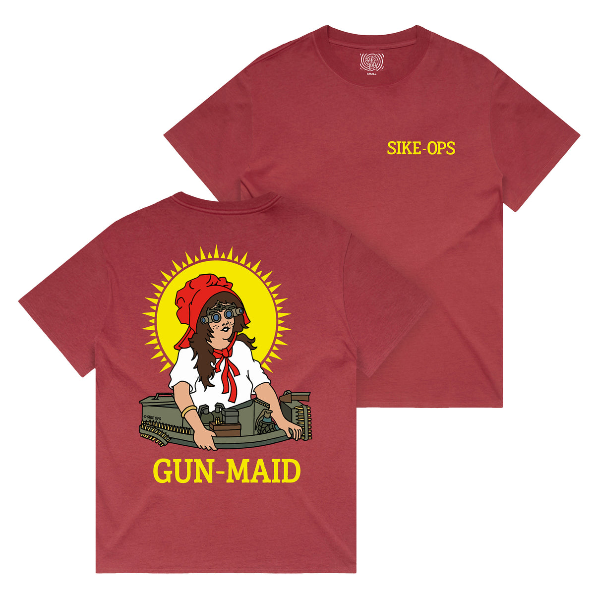 Gun-Maid Faded Cardinal Tee, Sike Ops F/W 2026