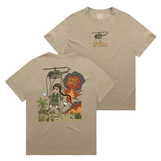 Marionette Faded Khaki Tee, Sike Ops F/W 2026